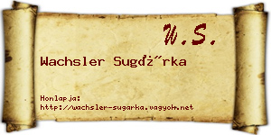 Wachsler Sugárka névjegykártya